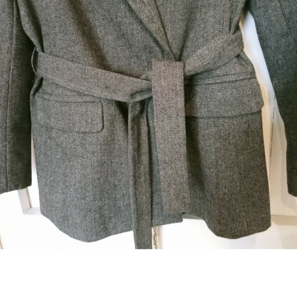 Next belted tweet jacket coat blazer size 6P US NWT - Picture 5 of 11